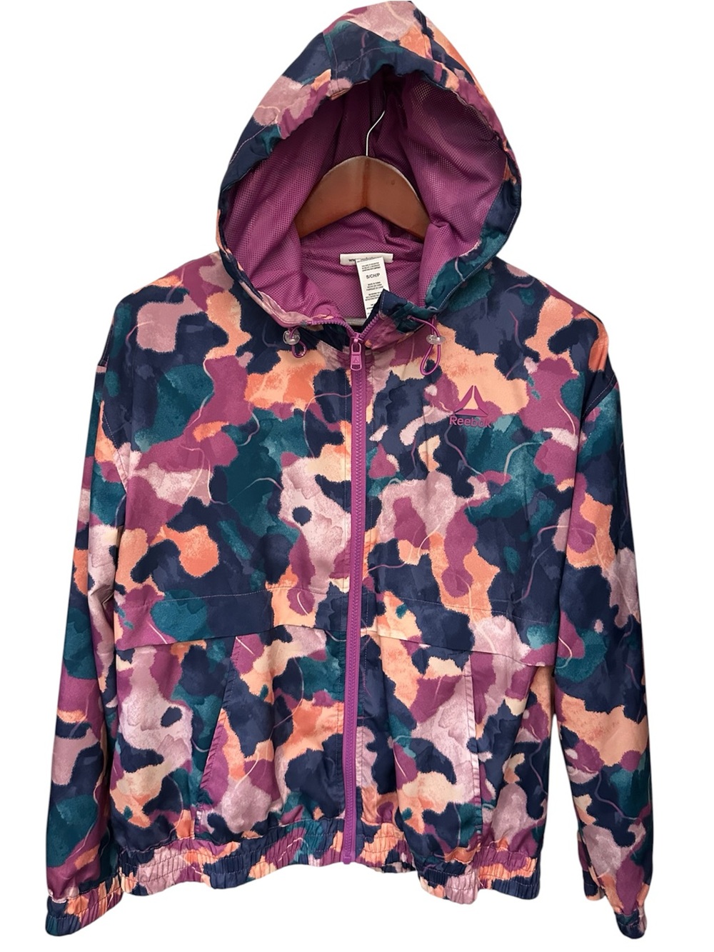 Reebok Camouflaged Hoodie Windbreaker S